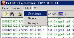 Filezilla server����FTP�������еĸ���������������