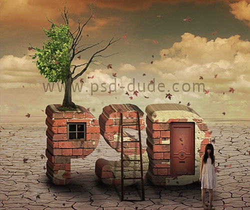 bricktexteffecft