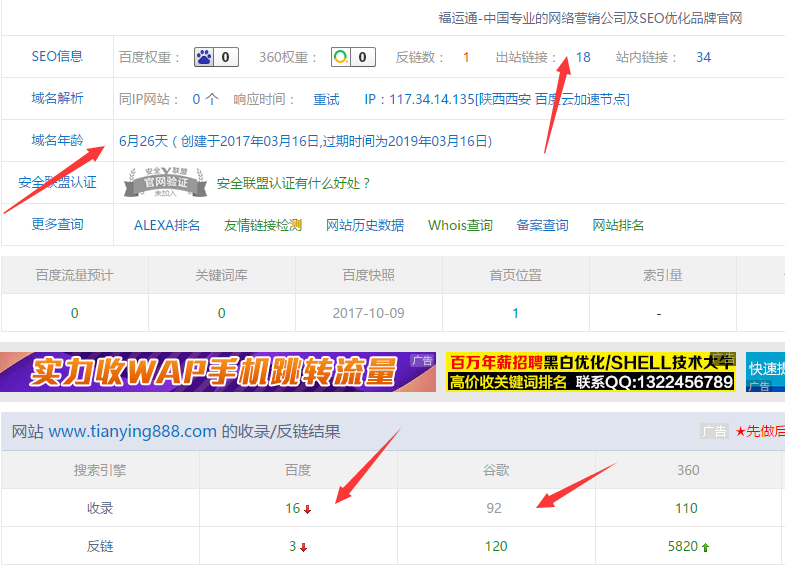 百度的收录实际