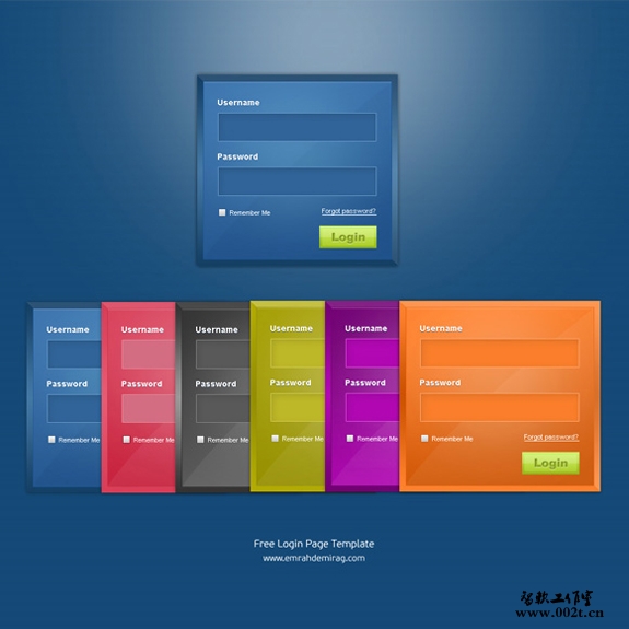 Useful Login Page Template 16 20 Useful Login Page Template   Free PSD Files