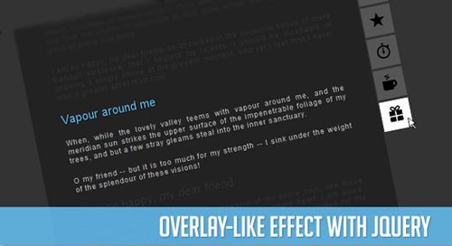 Overlay-like Effect with jQuery