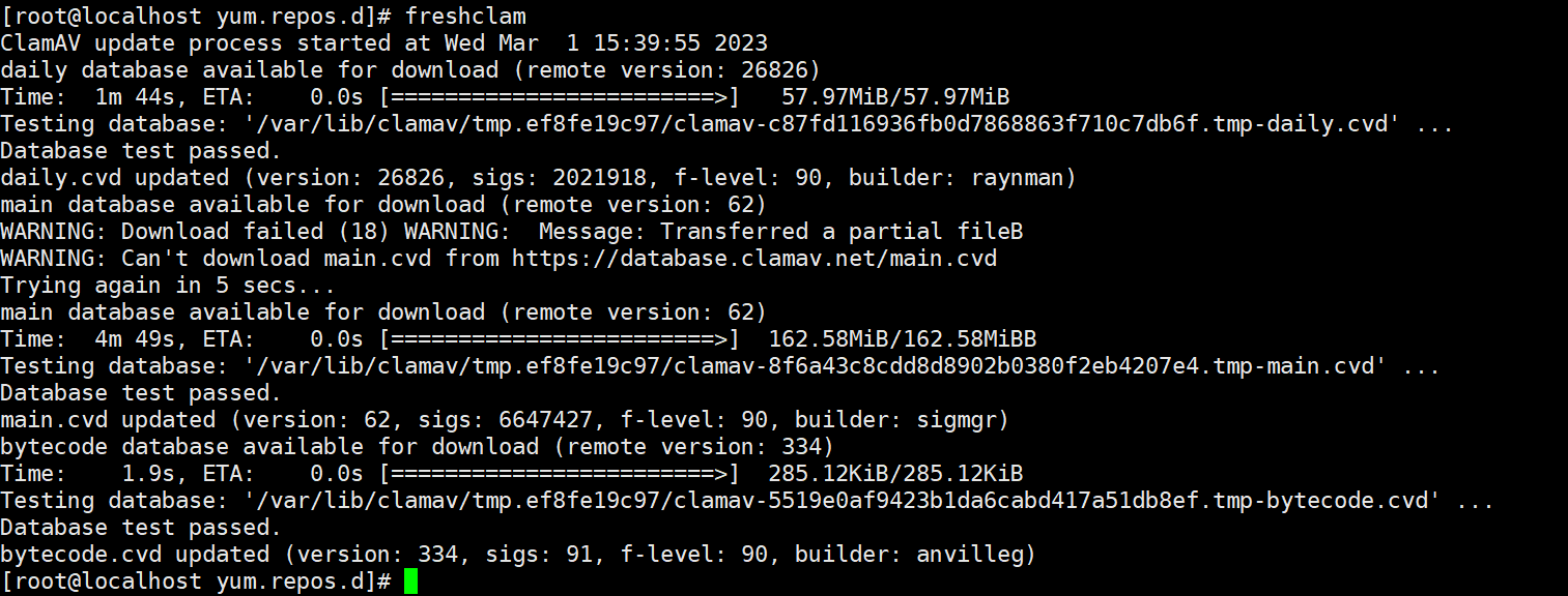 Linuxװɱ(©ɨ蹤)ClamAV ʼ澯ָ_ά