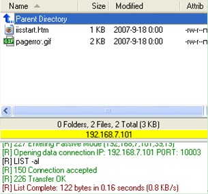 FileZilla Serverftpͻ˵½Գɹ