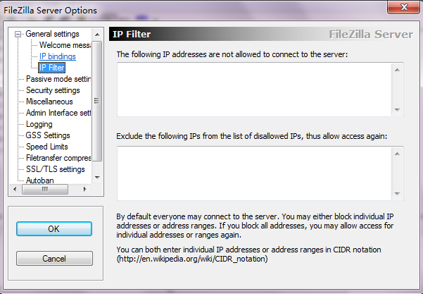 FileZilla Serverùip
